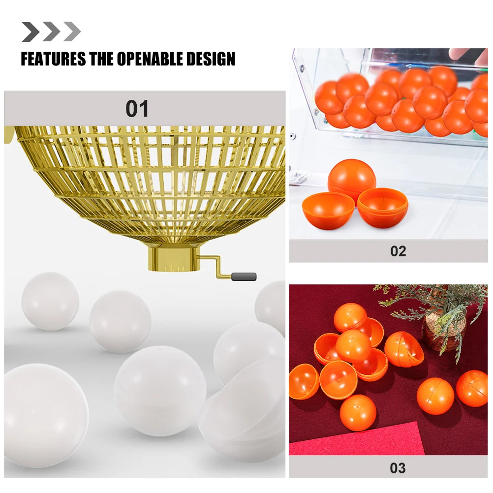 50 Pcs Lottery Ball Game Balls Props Plastic Seamless Party Activity Sphere Supplies Pingpong