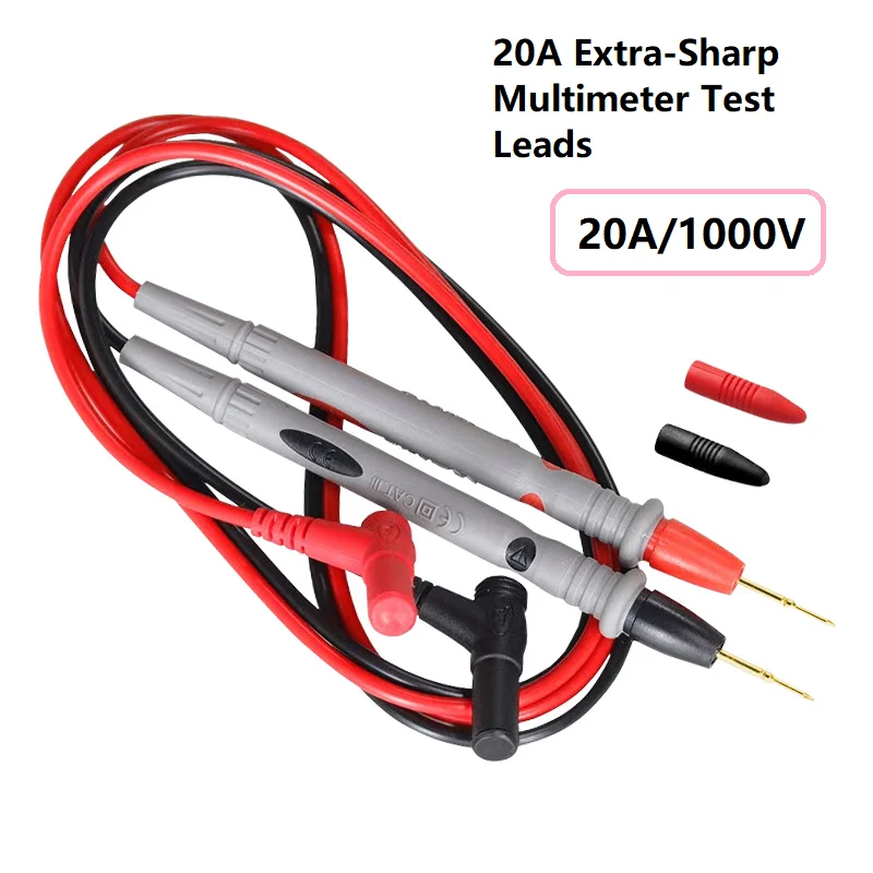1 Pair 20A 1000V universal ultra-point multimeter test leads