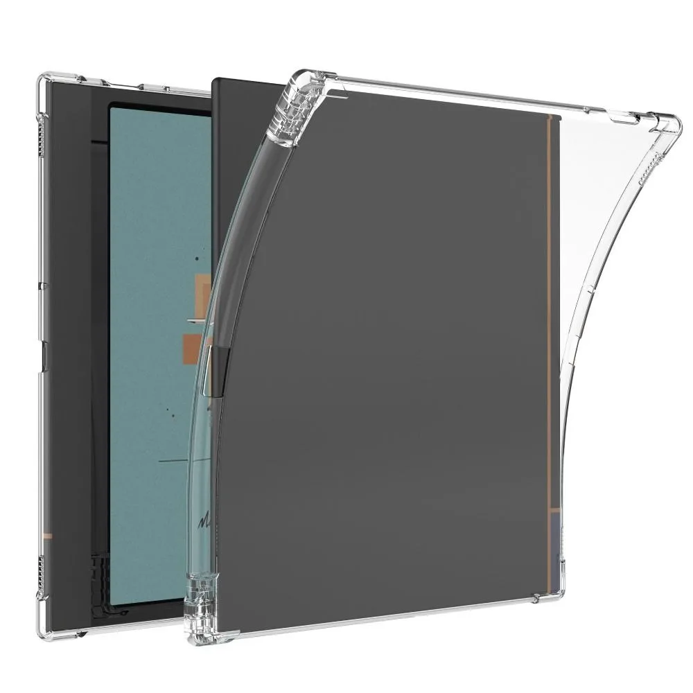 Transparent E Ink Tablet Case with Pen Holder Airbag e-Reader Cover TPU Soft for Boox GO/Palma/Galileo/Page/Leaf2/3C
