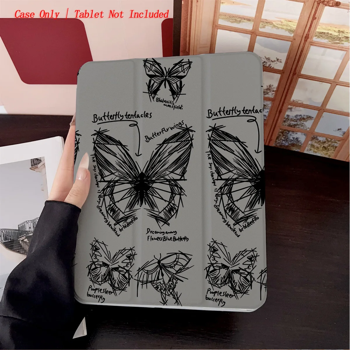 

360 ° Вращающийся складной защитный чехол для iPad — художественный окрашенный узор бабочки (подходит для iPad Air 4/Pro 11/10-го поколения)