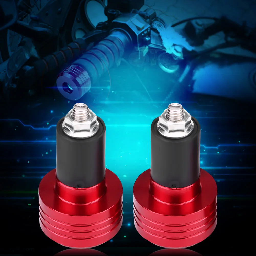 Handlebar Balance Terminal Handlebar Grips Pair of 22mm Universal Aluminum Motorcycle Grip Handlebar Ends Weight Balance Plug