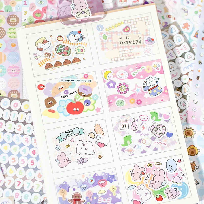 Mr. Paper, 30 Sheets/book, Cartoon Mini Graffiti Animal Cute Stickers, Decorative Scrapbook, Stationery Box, Diary Materials