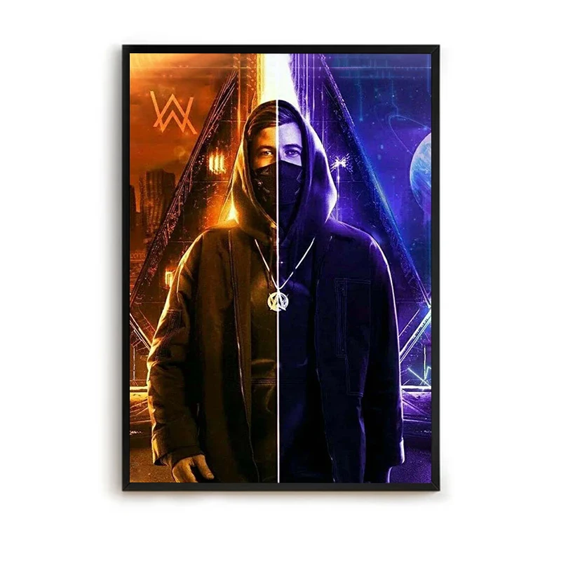 DJ Posters Alan Walker Paintings on the Wall Decor Poster Decorative Pictures for Living Room Canvas Home Decorations Decoration