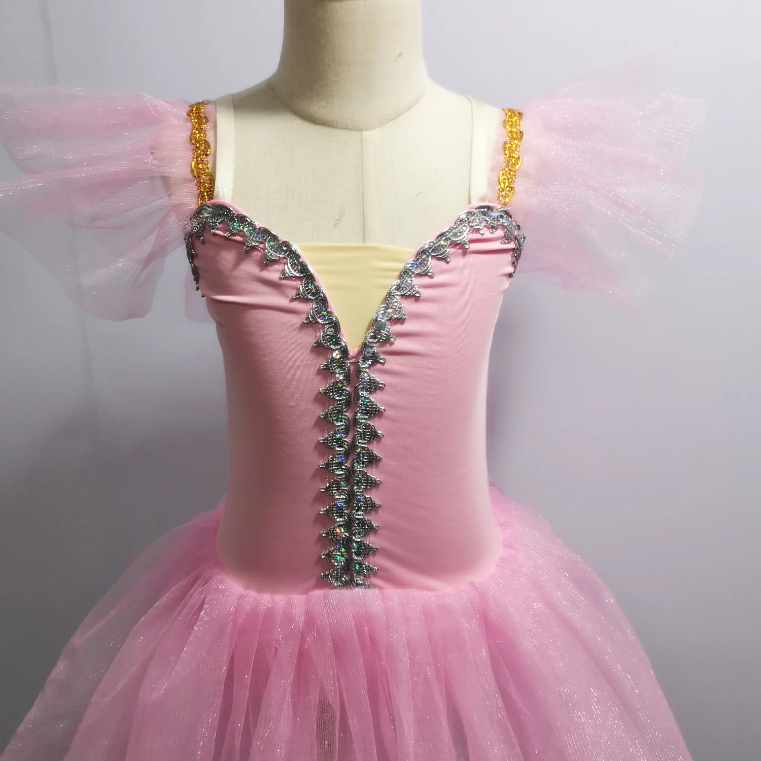 Falda de tutú de Ballet rosa, trajes de baile para adultos, falda de baile profesional, vestido largo para niños