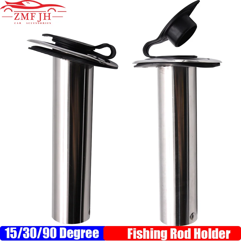 1 PCS Fishing Rod Holder Marine Stainless Steel Flush Mount 15 / 30 / 90 Degree Rod Pod for Marine Boat Fishing Tackle Accessory
