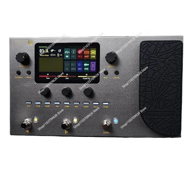 Guitar Bass Amp Modeling Multi-Effects Processor with Expression Pedal FX Loop MIDI Stereo USB EU US Power