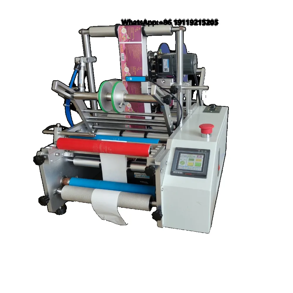 220V Semi-Automatic Bottle Labeling Machine New PLC Electric Drive for Beverage Food Application Wood Metal 1 Year Warranty