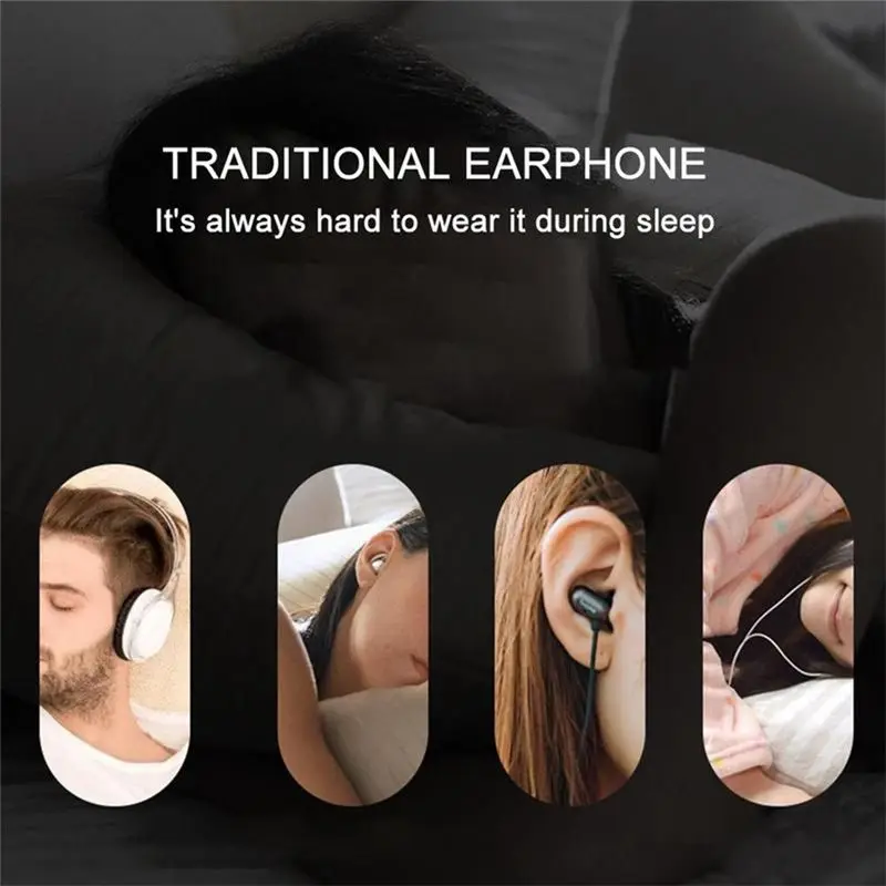 

Музыкальная шкатулка AABFK с костной проводимостью, портативная детская MP3-беспроводная связь Bluetooth 5,0, стерео бас-динамик под подушкой, улучшение сна (белый)