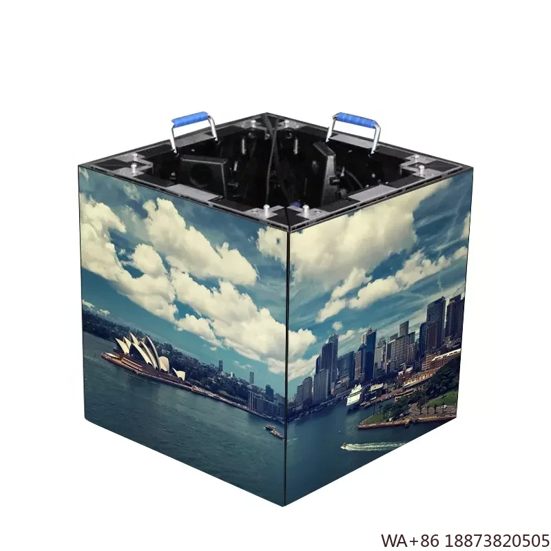 LED gran oferta IP65 letrero publicitario portátil para exteriores pantalla de visualización de cubo mágico vídeo publicitario de dinámica característica de calle