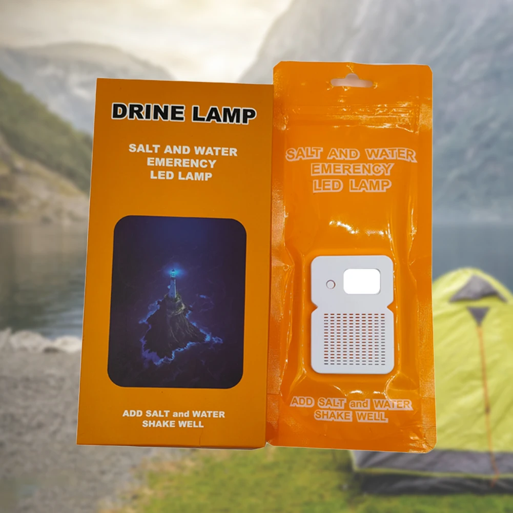 

1/3PCS LED Salt Water Emergency Lamp Portable LED Outdoor Camping Lamp 50LM Outdoor Camping Waterproof Reusable Travel Supplies