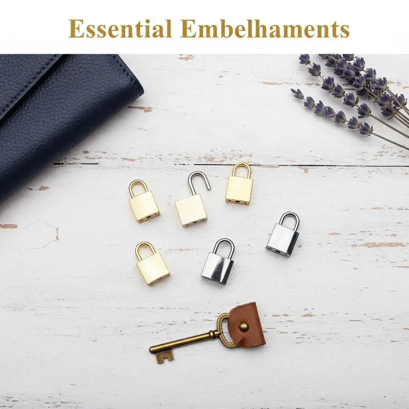 1Piece Metal Bag Lock Square Padlock Closure Clasp Buckle Luggage Lock Clasp DIY Bags Handbags Hardware Decorative Accessories