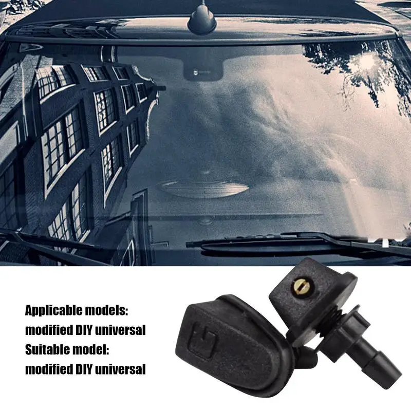 CAR Front Windshield Washer Wiper Nozzle Sprayer Universal 2 Pcs Windshield Wiper Washer Jet Nozzle DIY Wiper Nozzle Spryers