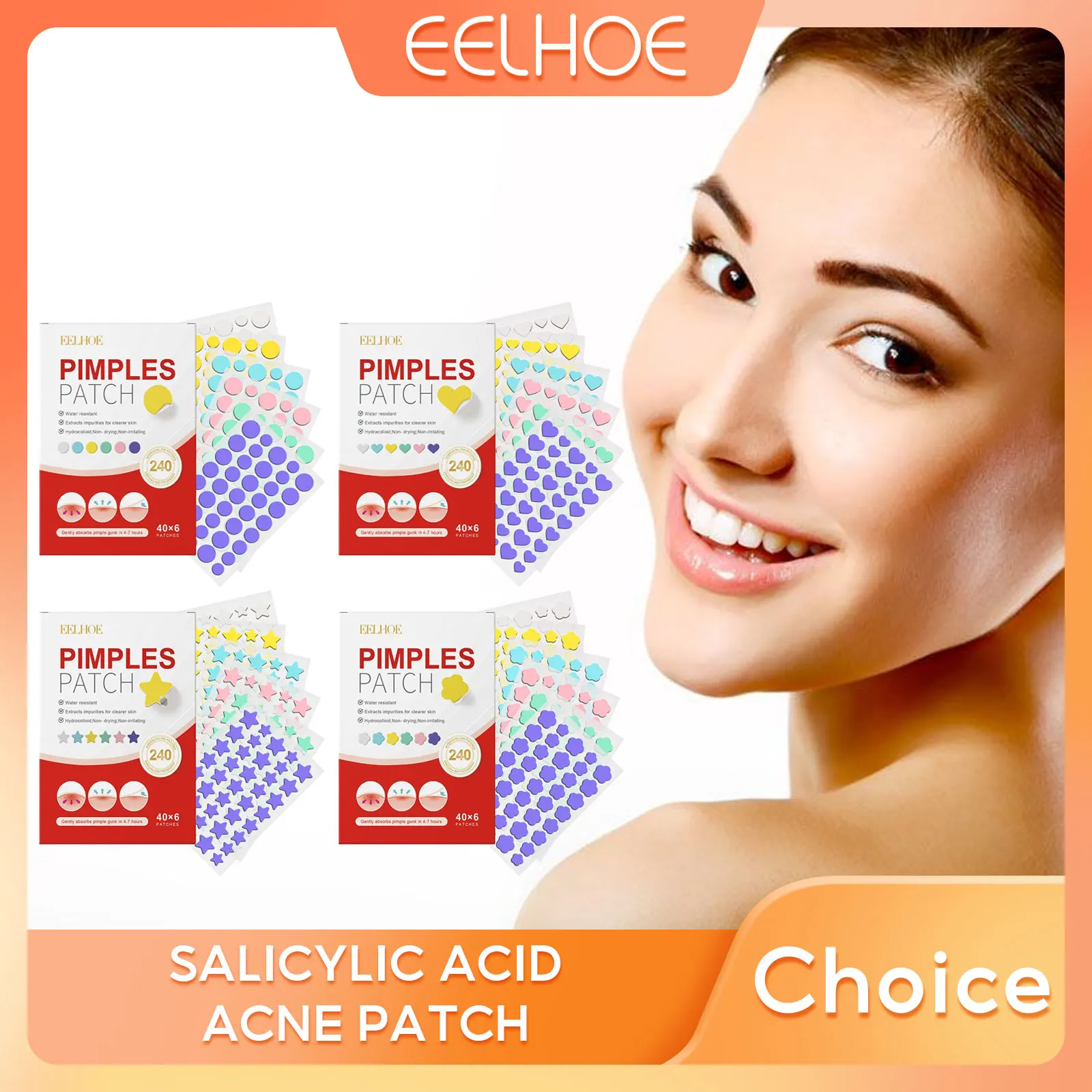 

Acne Patch Salicylic Acid Gentle Repair Skin Hydrocolloid Patch Blemish Pimples Covering Patch Spot Concealer Skincare Stickers