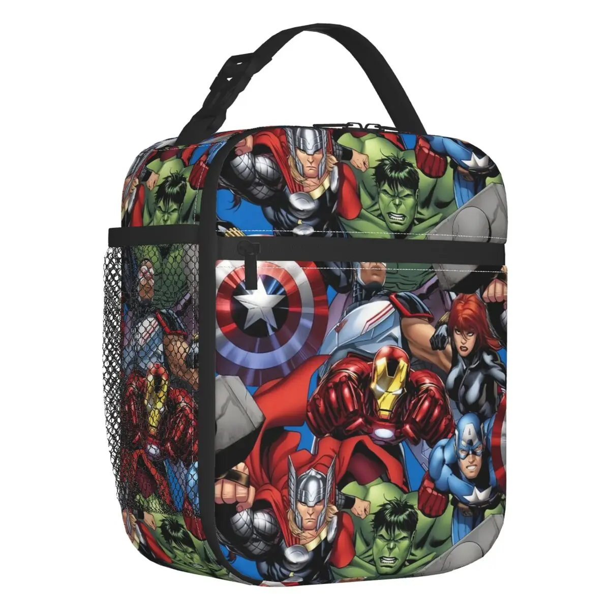 

Custom Iron Man Marvel Film Insulated Lunch Bag for Women Portable Thermal Cooler Lunch Tote Office Picnic Travel