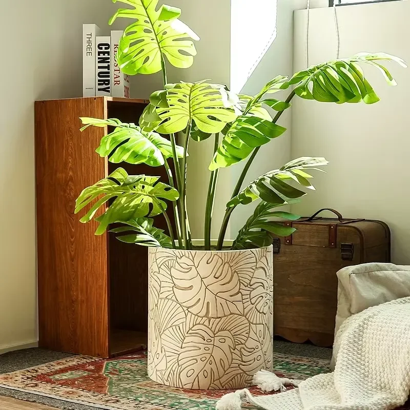 for Factory Direct Sale Garden Decoration Magnesium Clay Flower Pot Large Size Flower Boxes