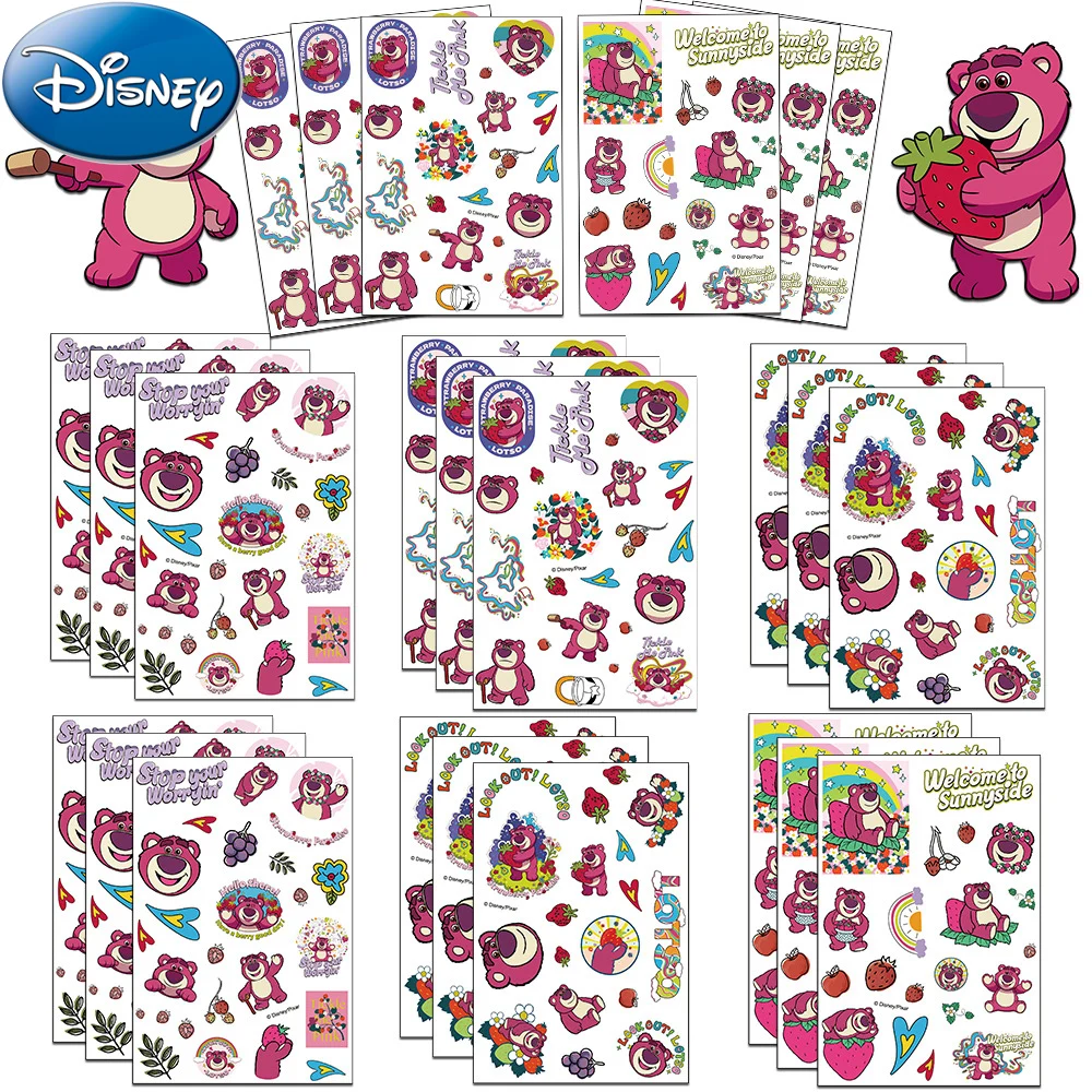 

8/16Sheets Disney Lots o Huggin Bear Princess Puzzle Stickers Make a Face Children DIY Assemble Jigsaw Educational Toys For Kids