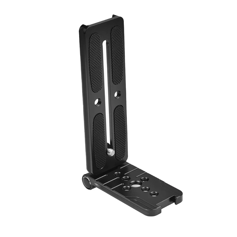 Universal Folding DSLR Camera L Bracket, placa de alumínio ajustável, adequado para várias câmeras, Drop Shipping