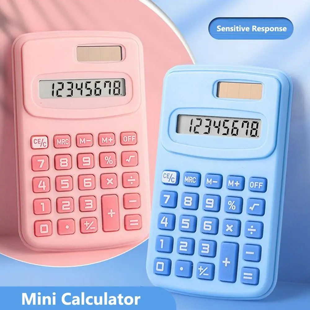 Portable 8-Digit Mini Pocket Calculator Silent Large LCD Display Standard Function Calculator 8-Digit Calculator Gift