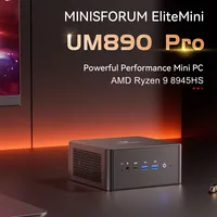 MINISFORUM UM890 UM880 Pro Gaming Mini PC AMD Ryzen 9 8945HS R7 8845HS PRO 2*DDR5 Cold Wave 2.0 WiFi 6E Window 11 Mini Computer