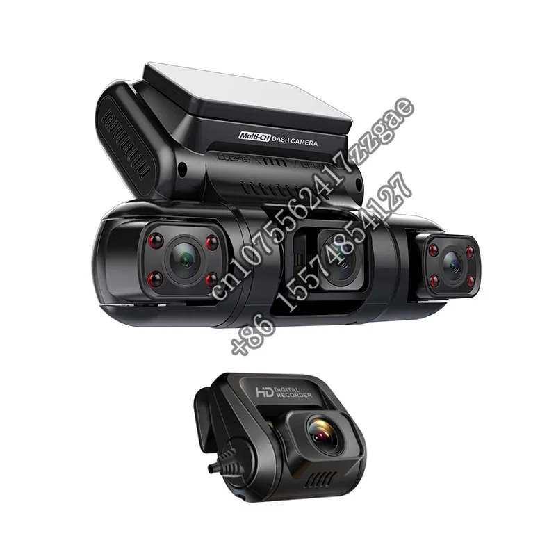 

4 Channel Car Dash Cam WiFi Auto Electronics 1080P 3 Lens Dashcam with GPS Tracking System 4 Channel Dash Cam