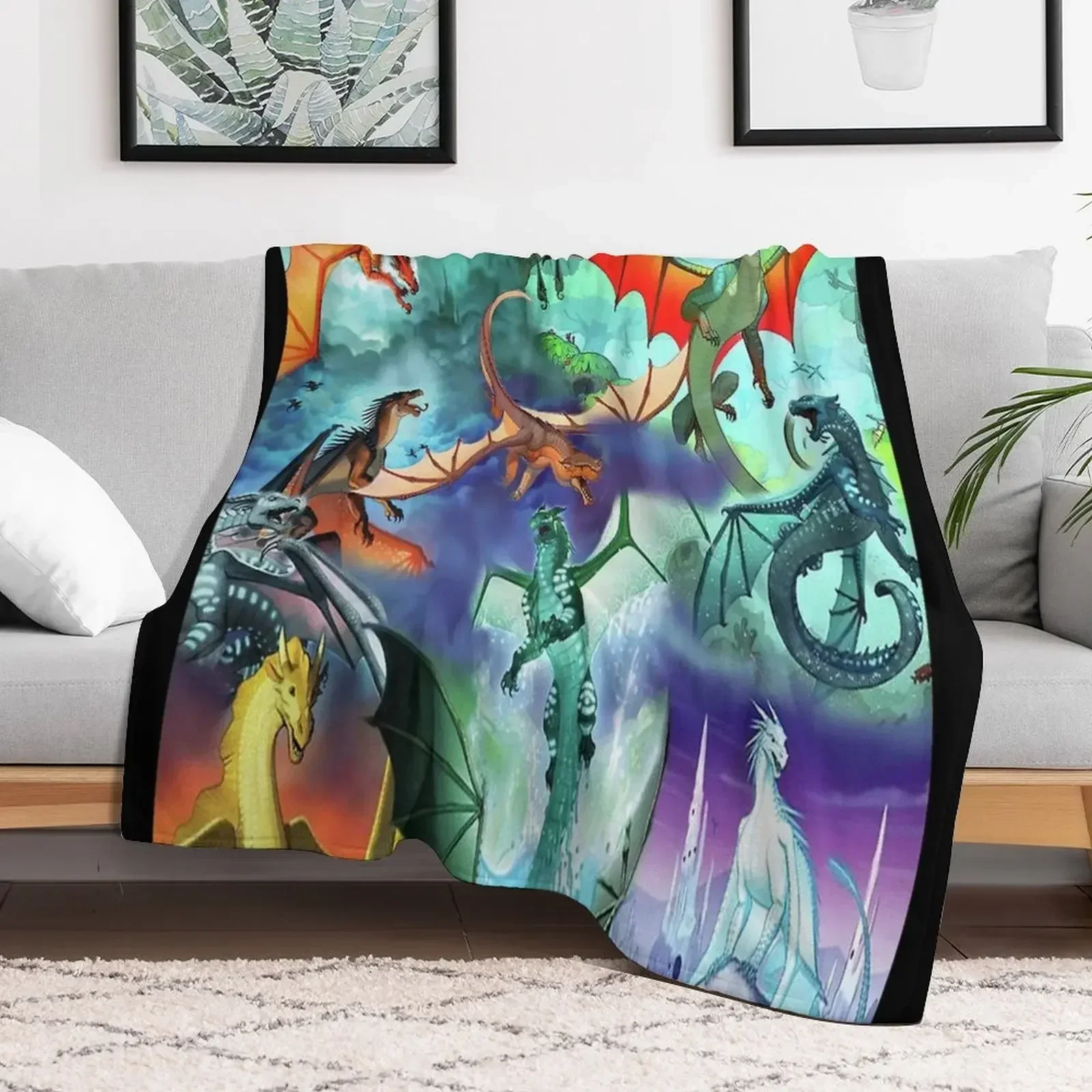 

Wings Of Fire All Dragon Series Throw Blanket Blankets For Bed Moving Baby anime Blankets