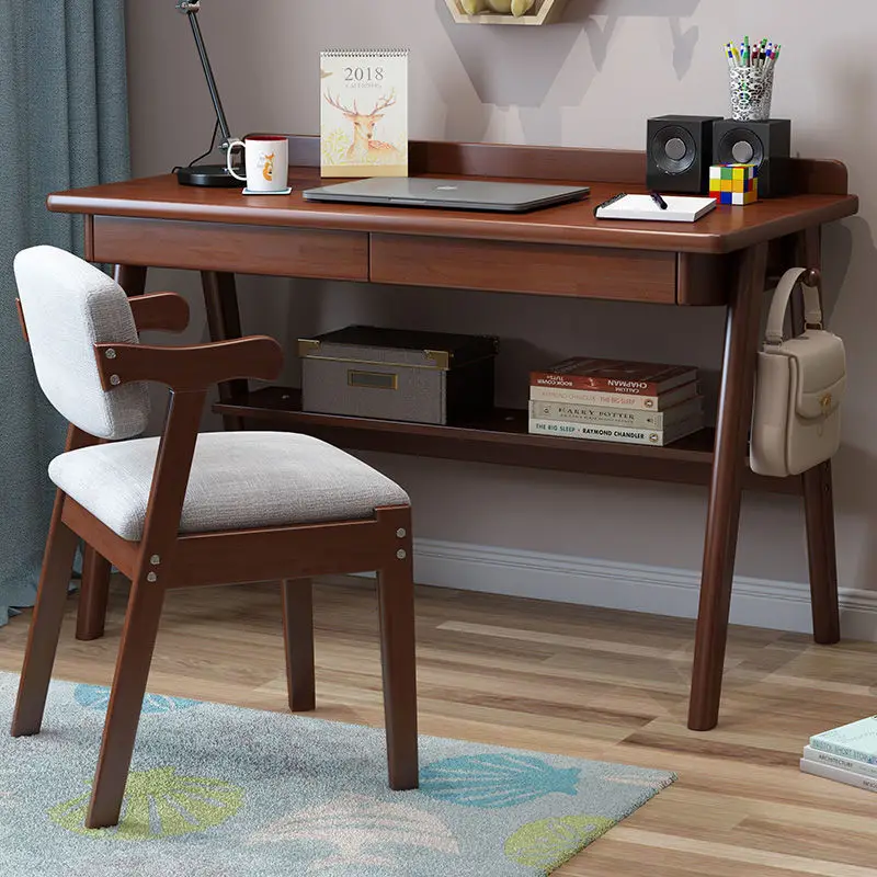 

Nordic all-solid wood desk, bedroom, primary and secondary school students' home writing table, small apartment Japanese-style s