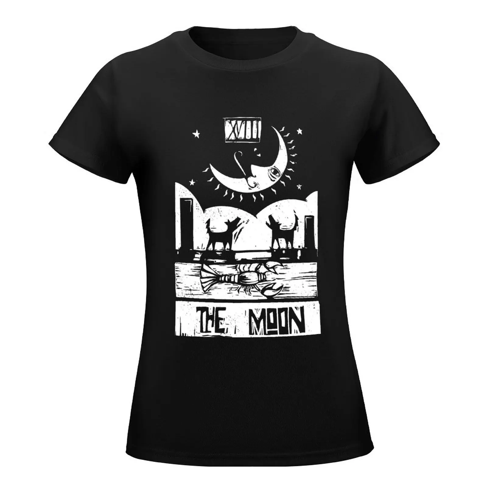 The Moon - Tarot Cards - Major Arcana T-Shirt quick drying Blouse western t shirts for Women