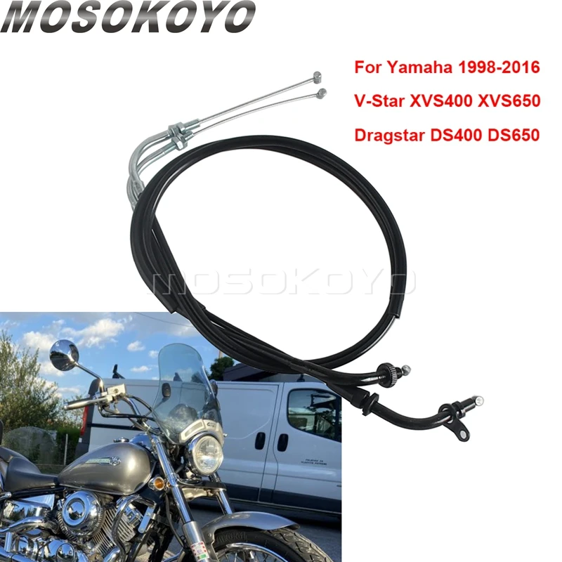 Motorcycle Throttle Cable Accelerator Cables Wire Line 87cm For Yamaha Dragstar DS400 DS650 V-Star XVS400 XVS650 650 1998-2016