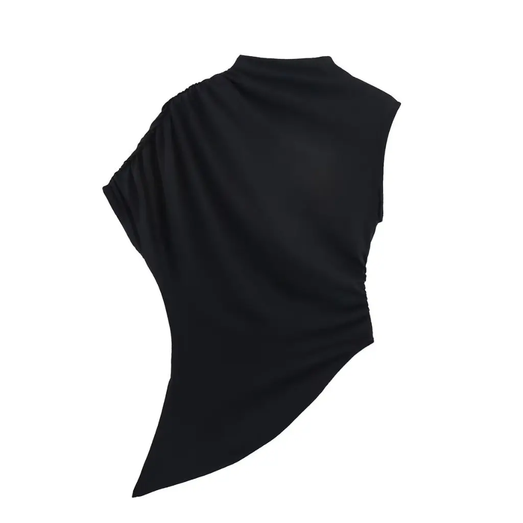 

Women's European And American Style Trade Elegant Top Multi-Color Asymmetric Design Versatile New Clothing