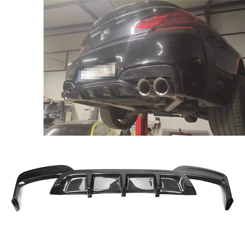 

For BMW 6 Series F06 F12 F13 M6 2012-2016 Carbon Fiber AK Style Rear Bumper Diffuser