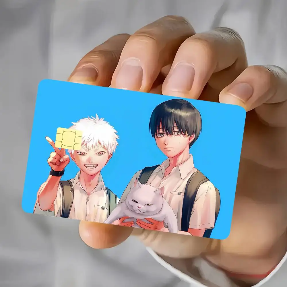 アニメ夏のH-ヒカルは死んだ防水フィルムスキンカバー4個クレジットカードステッカーデビットフロントデコレーション通勤パス