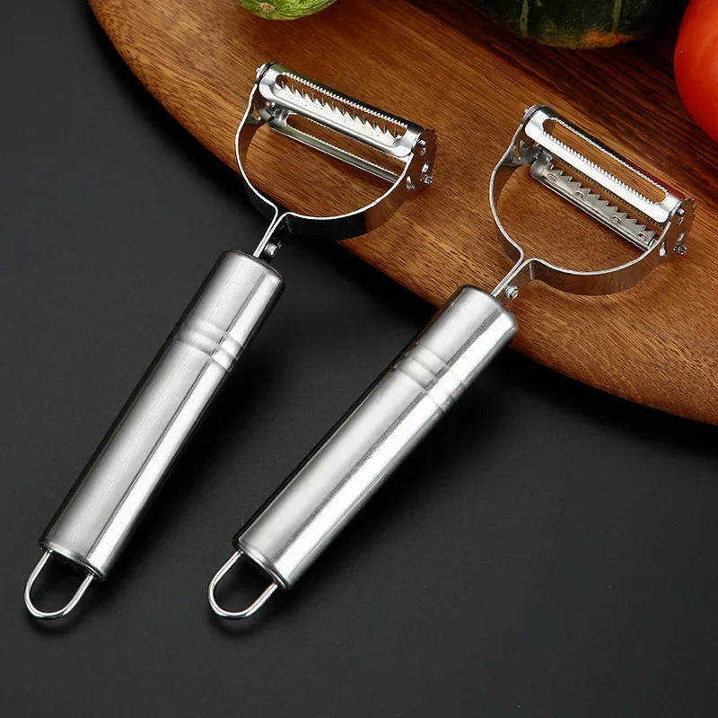 New High Quality Stainless Steel Potato Cucumber Carrot Grater Julienne Peeler Vegetables Fruit Peeler Double Planing Grater