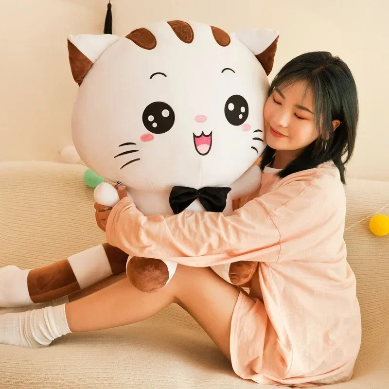 Size25/35cm escolher bonito sorriso gato recheado brinquedos de pelúcia adorável rir kitty boneca de pelúcia presente de aniversário de natal para