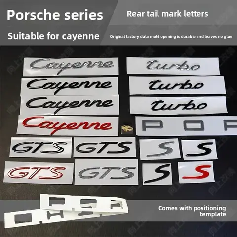 3D 메탈 자동차 후면 트렁크 엠블럼 창의적 장식 스티커 레터 로고 포르쉐 터보/GTS/마칸/파나메라/박스터/포르쉐용