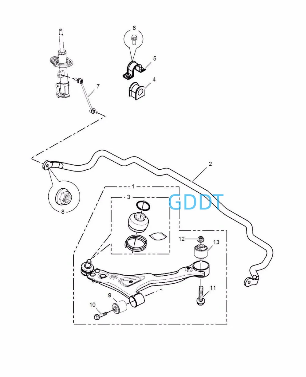 2 Pieces Front Suspension Shock Absorber Arms Ends Ball for Mg 350 Atbillizer Link for MG3 Shock Absorber Joints Track Bar