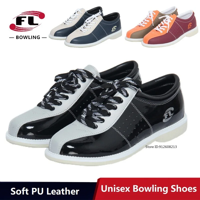 Contrast Color Bowling Shoes for Men Women Sports Beginners Bowling Sneakers Unisex Anti-slip Breathable Athletic Shoes 31-48