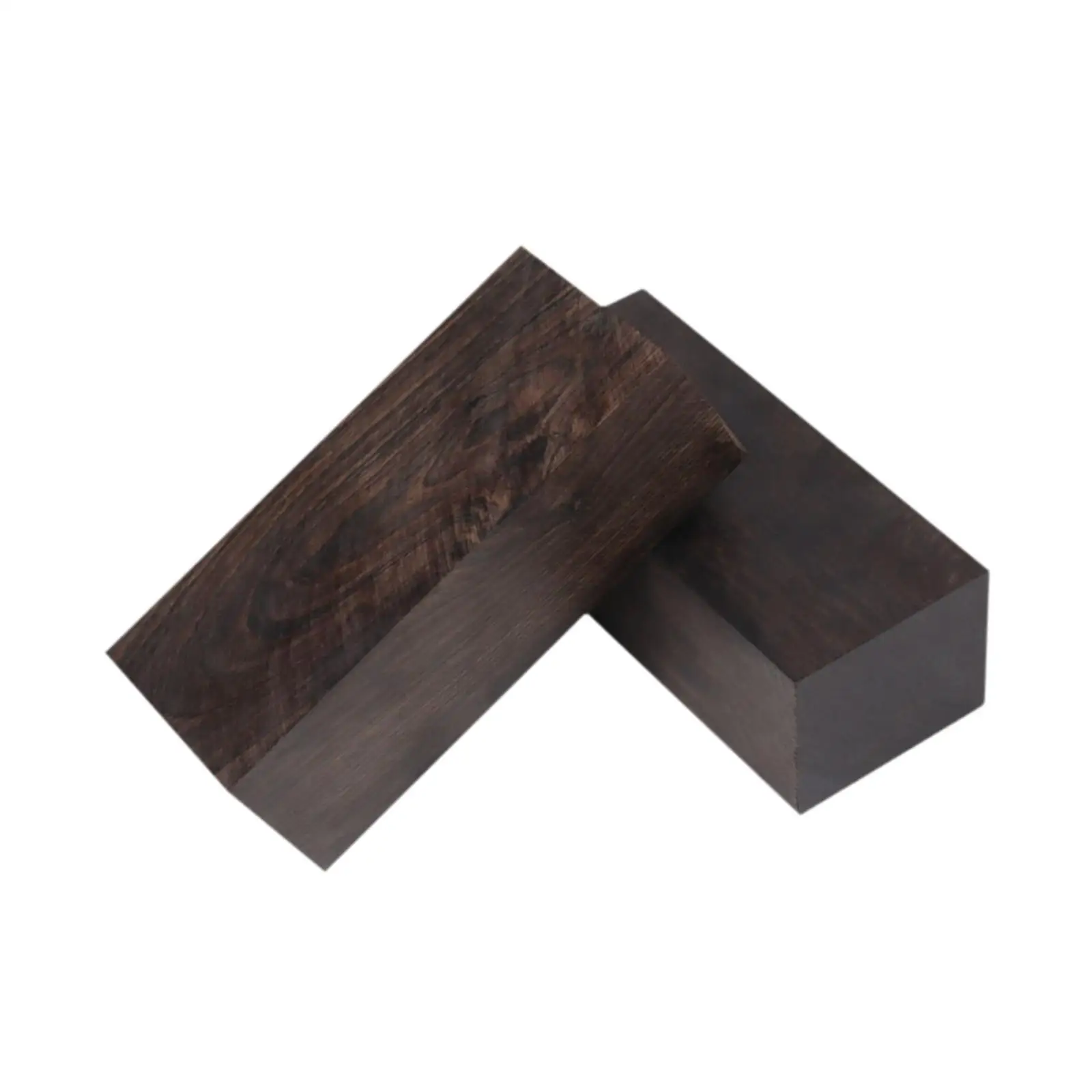 

2Pcs Ebony Lumber DIY Material Lumber Smooth Surface Handle Fades Resistant Knobs Guitar Picks Musical Instrument Wood Blank