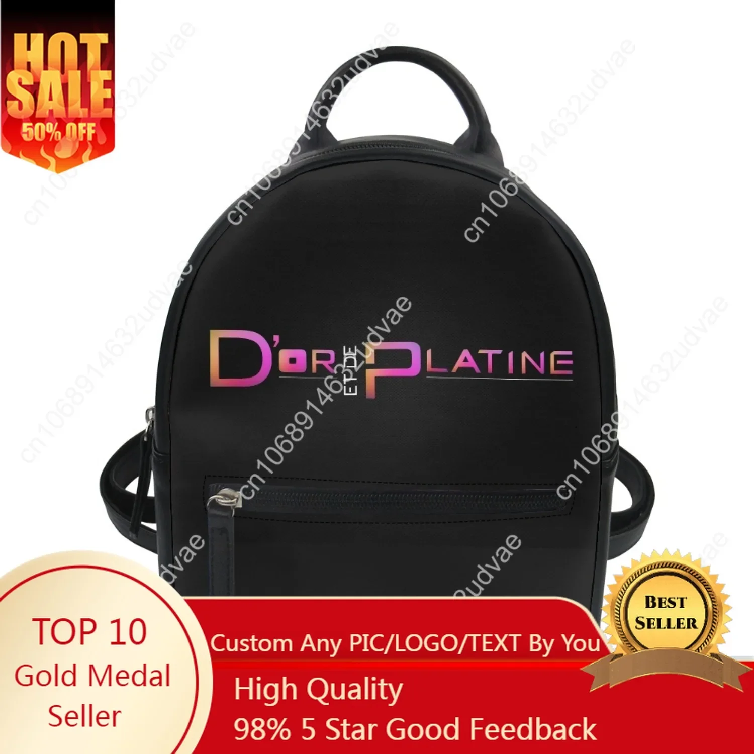 Rapper JUL C'est Pas Des Lol Custom Backpack Purse Women Carter Schoolbags Double Shoulder Bag Mini Daypack Leather Travel Bag