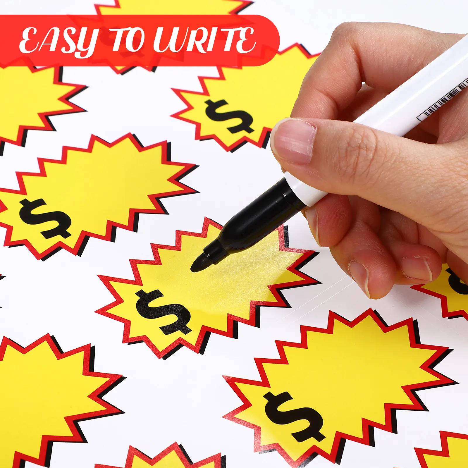 20Sheets Price Labels Tags Pricing Stickers For Resell Writable Garage Yard Supermarket Retail Sign Adhesive