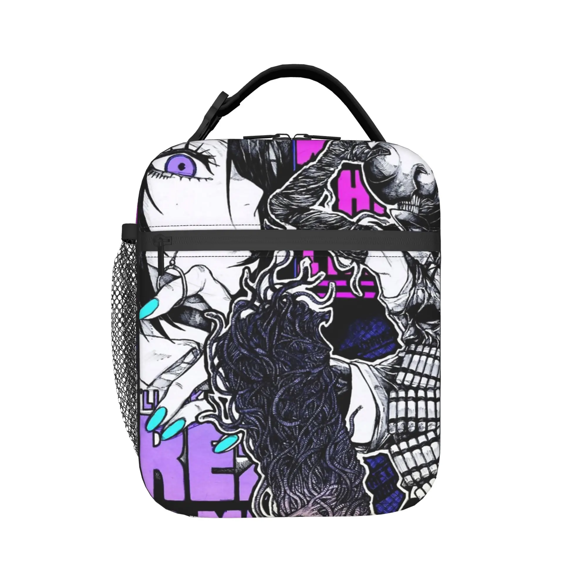 Reze Boom Girl Insulated Lunch Bag Thermal Bag Reusable,Lunch Container C-Chainsaws Man Leakproof Tote Lunch Box Girl Boy