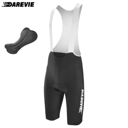 DAREVIE Pantalones cortos de ciclismo para hombre, Shorts de LICRA elástica de secado rápido con bolsillos, nivel de entrenamiento 2025, 4 vías