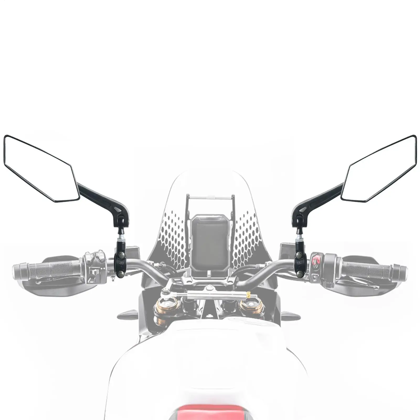 

Motorcycle Mirror High-Definition Motorcycle Mirrors Foldable Multi-Angle Rotation Space-Saving Equipment For Biking Road