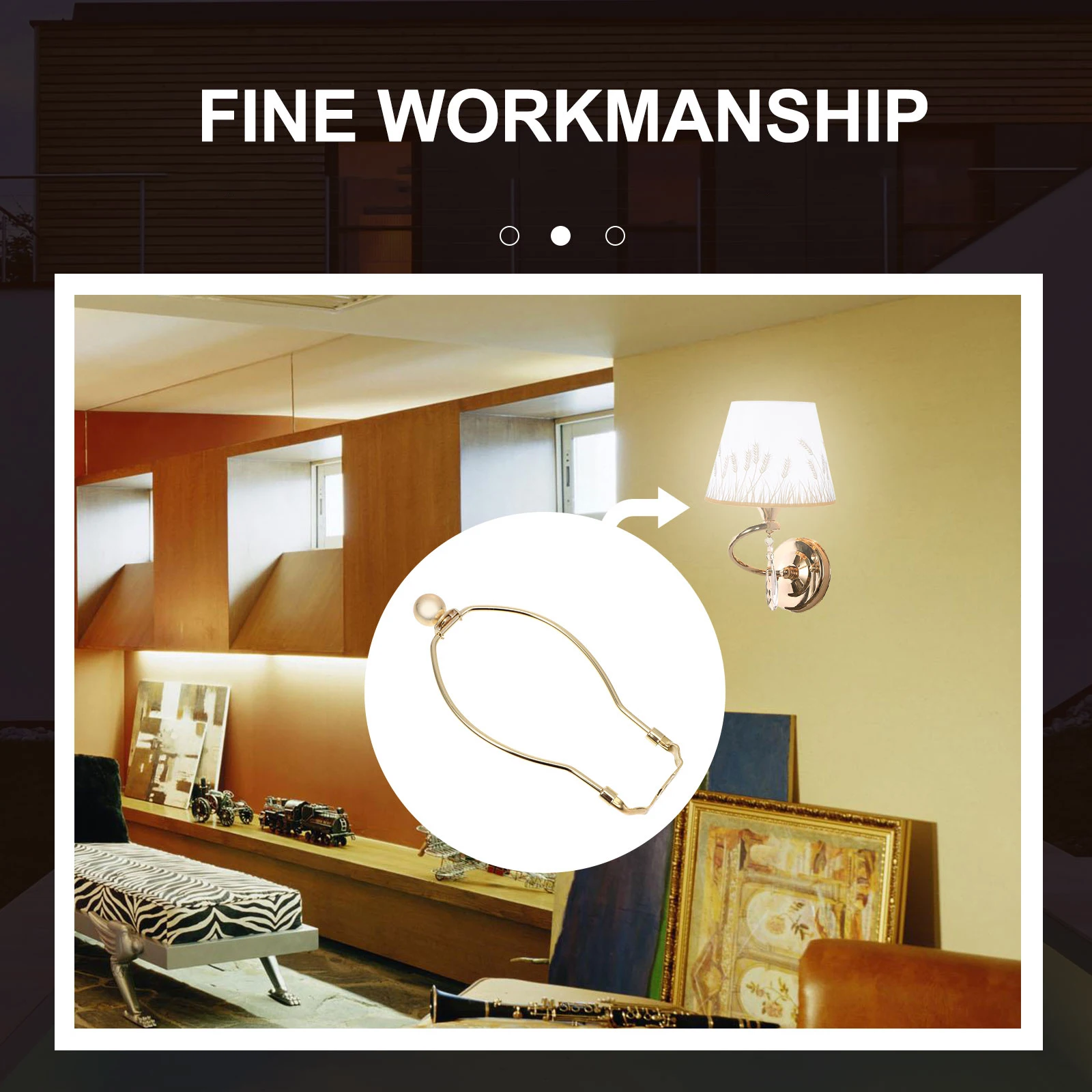 

2 pcs Lamp Shade Holder Alloy Plated Durable For Table Floor Crystal Lamps Home Living Room Cafe Decor Lampshade Bracket Harp