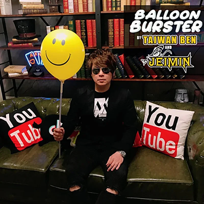 Balloon Burster by Taiwan Ben Magic Tricks Balloon Popped With Mind Magia Magician Stage Illusions Gimmicks Mentalism Props