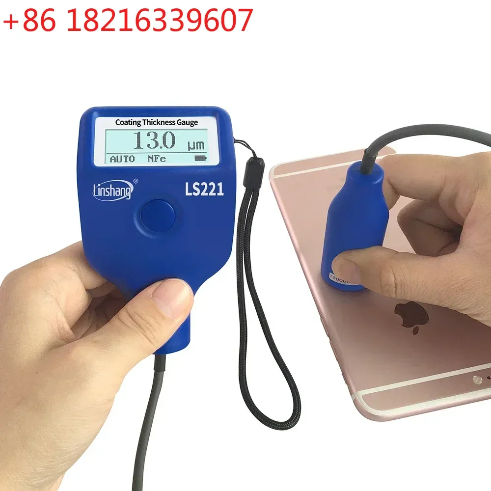 YAO Thickness Meter LS221 Coating Gauge Mil Gage Dry Film 0-5000μm for Ferrous Non-ferrous Metal Substrates