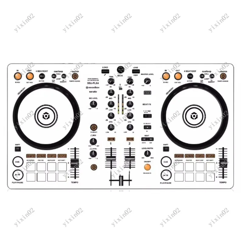 DDJ-FLX4 DJ Controller Skin Sticker Multi-Color Full Wrap Protective Decal