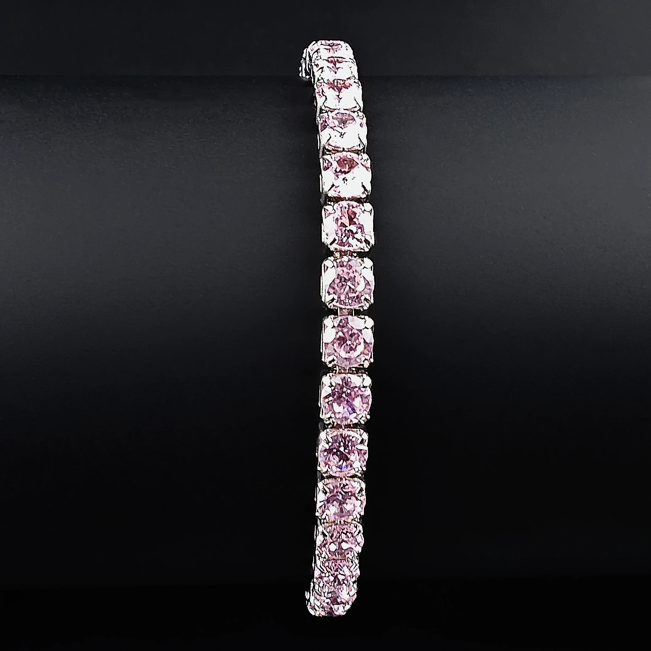 2024 New Arrival  Luxury Round pink color on hand Bracelet Bangle For Women Anniversary Gift Jewelry S5787