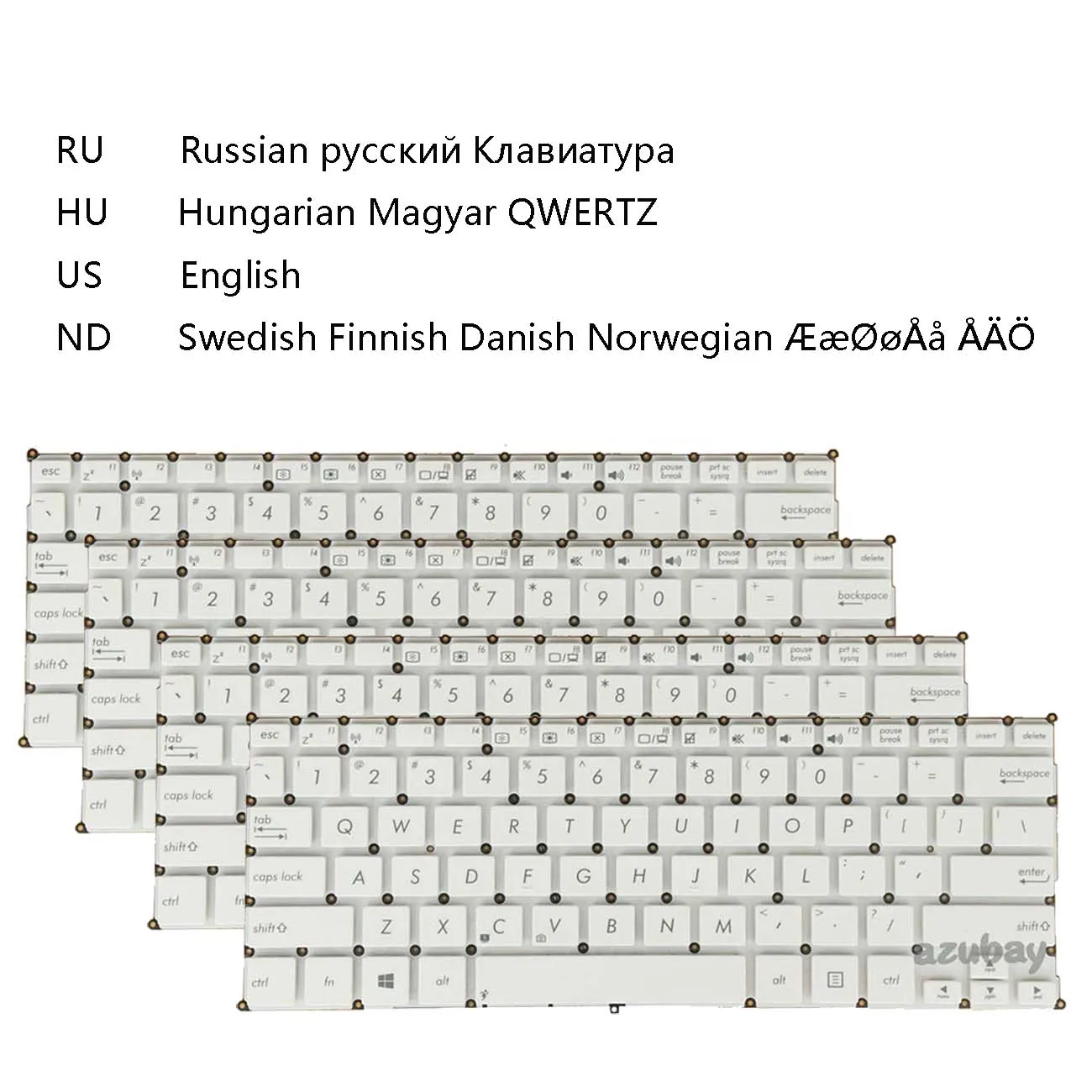 Teclado húngaro, ruso, estadounidense, inglés, nórdico, ND, SD, FI, DN para ASUS F200CA F200LA F200MA X200CA X200LA X200MA R202CA R202LA R202MA