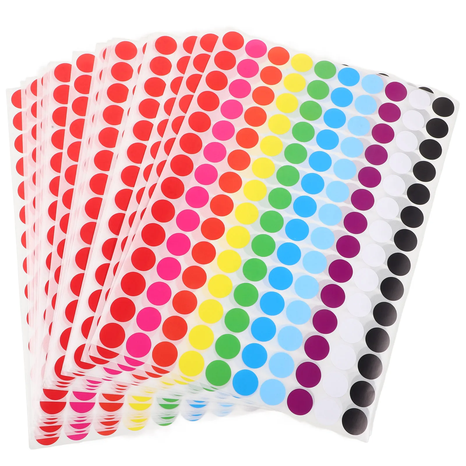 

20Sheets Round Color Coding Labels Colored Dot Stickers SelfAdhesive Small Round Adhesive Dots Office Supplies