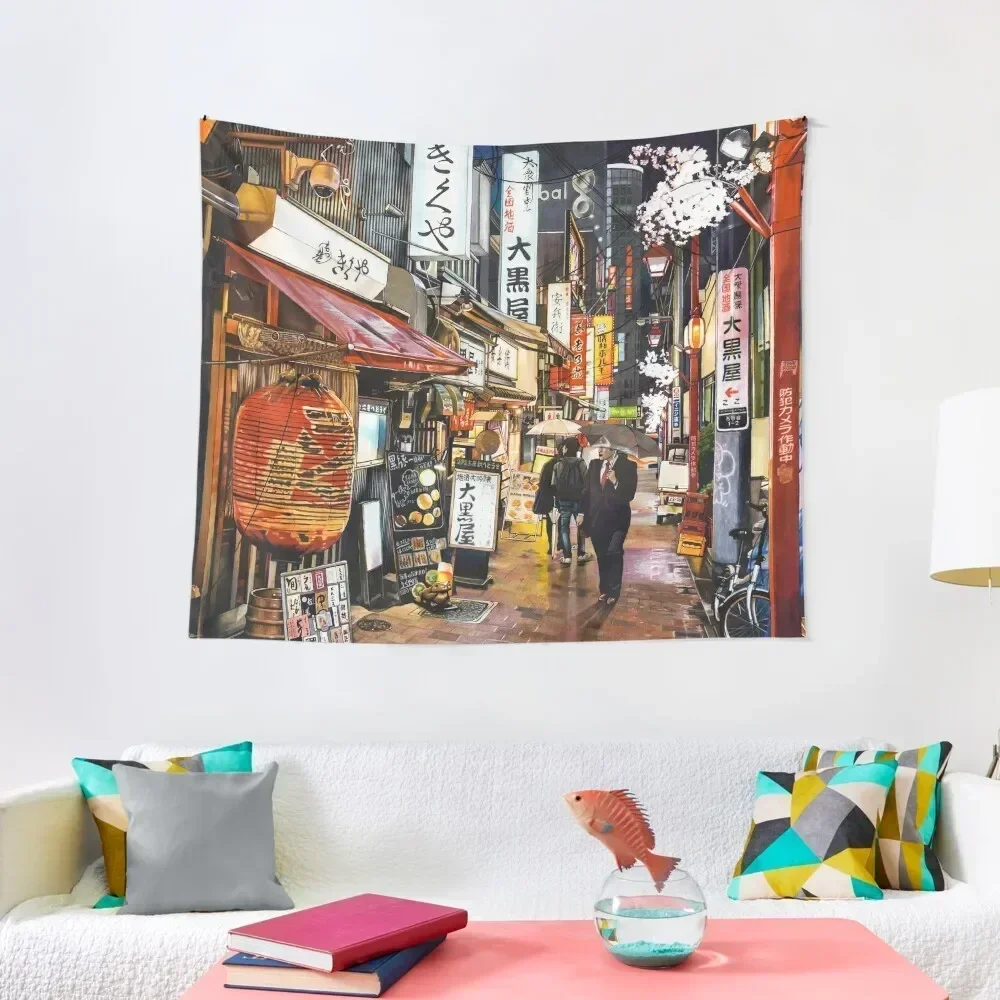 Tokyo in the rain Tapestry House Decorations Funny Decoration For Home Tapestry